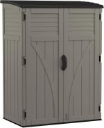 Suncast 54 cu. ft. Resin Outdoor Storage Shed - Lockable Vertical Cabinet for Garden Tools, Patio Equipment & Outdoor Gear - Image 10