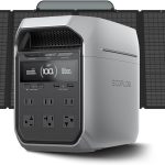 EF ECOFLOW DELTA 3 Plus Solar Generator with 400W Solar Panel - 1024Wh LiFePO4 with 1800W Output - EF-DL-H10-4