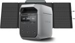 EF ECOFLOW DELTA 3 Plus Solar Generator with 400W Solar Panel - 1024Wh LiFePO4 with 1800W Output - EF-DL-H10-4