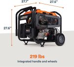 Generac GP9500E Tri-Fuel Portable Generator - 12,500W Gas/11,250W Propane/9,000W NG with Electric Start & COsense - G0080631 - Image 2