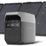 EF ECOFLOW DELTA 3 Solar Generator with 220W Bifacial Panel - 1024Wh LiFePO4 with 1800W Output - EF-DL-H10-3
