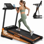 JAGJOG JT61 Foldable Treadmill with 15% Auto Incline & 3.0HP Motor - JT61