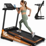JAGJOG JT61 Foldable Treadmill with 15% Auto Incline & 3.0HP Motor - JT61
