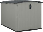 Suncast Horizontal Storage Shed - 98 cu ft Resin Shed with Sliding Lid & Lockable Doors for Bikes, Mowers & Patio Furniture