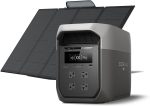 EF ECOFLOW DELTA 3 MAX Portable Power Station with 400W Solar Panel - 2048Wh with 3400W X-Boost - EF-DL-H02-3M