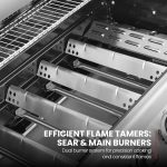 Royal Gourmet GA6402S 6-Burner Propane Gas Grill - 74,000 BTU with Side Burner & 835 Sq In Cooking Area - GA6402S - Image 6