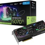 PNY NVIDIA GeForce RTX 5070 Ti Epic-X RGB OC Triple-Fan Graphics Card - 16GB GDDR7 with Vapor Chamber Cooling - VCG5070T16TFXXPB1-O