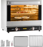 VEVOR Commercial Convection Oven - 47L/43Qt Countertop Oven with 1600W Power & 4-Tier Interior - FD-47