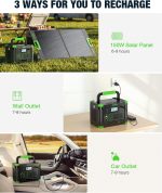 GRECELL T-1000 Portable Power Station - 999Wh Solar Generator with 1000W Output & 10-Port Charging - T-1000 - Image 7