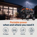 Generac GP9500E Tri-Fuel Portable Generator - 12,500W Gas/11,250W Propane/9,000W NG with Electric Start & COsense - G0080631 - Image 6