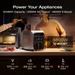 EF ECOFLOW DELTA 3 Max Plus Portable Power Station - 2,048Wh LiFePO4 with 3000W Output & 3800W X-Boost - EF-DL3-MP - Image 3