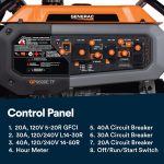 Generac GP9500E Tri-Fuel Portable Generator - 12,500W Gas/11,250W Propane/9,000W NG with Electric Start & COsense - G0080631 - Image 9