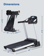 BORGUSI CTM5104L Treadmill - 15% Auto Incline with 20" Wide Belt & 350 lb Capacity - CTM5104L - Image 8