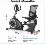 MERACH Recumbent Exercise Bike with Magnetic Resistance & App Connectivity - Image 7