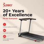Sunny Health & Fitness Auto Incline Treadmill - 20" x 53" Deck with 15 Incline Levels - SF-T723030 - Image 9