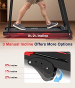 REDLIRO Walking Treadmill for Seniors - 400 lb Capacity with 0.3 MPH Start & Long Handrails - CS1272 - Image 6