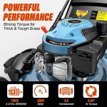 SENIX 22" Self-Propelled Gas Lawn Mower with 170cc Engine & 3-in-1 Cutting - LSSG-H4 - Image 4