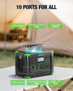 GRECELL T-1000 Portable Power Station - 999Wh Solar Generator with 1000W Output & 10-Port Charging - T-1000 - Image 5