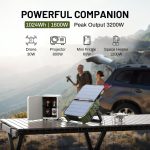 BROWEY S1600 Portable Power Station - 1024Wh LiFePO4 with 1600W Output & Built-in 40W Solar Panel - DS-S1600 - Image 3