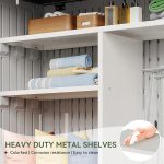 Aoxun Resin Storage Shed - 64 cu ft Outdoor Shed with Metal Shelving Kit, Floor & 4-Door Design for Garden Tools & Equipment - Image 2