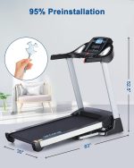 BORGUSI CTM5104L Treadmill - 15% Auto Incline with 20" Wide Belt & 350 lb Capacity - CTM5104L - Image 4