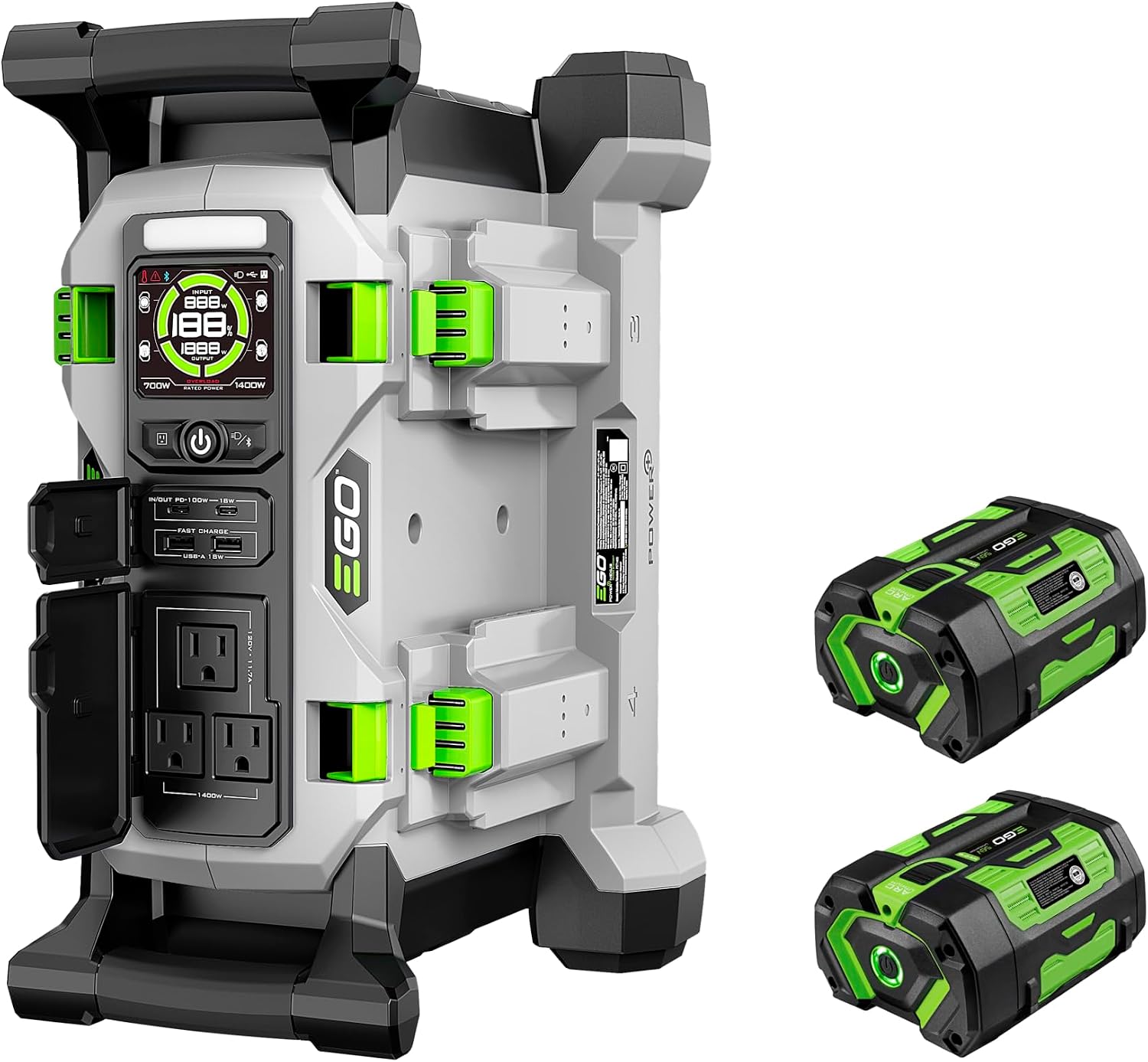 71Nn1DC4PnL._AC_SL1500.jpg EGO POWER+ NEXUS 1400W Portable Power Station - Battery-Powered Inverter with 2× 6.0Ah Batteries & Charger - PST1405-2 - Image 1