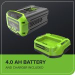 Greenworks 60V 17" Push Lawn Mower with 4.0Ah Battery & Charger - MO60L419 - Image 10
