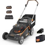 WORX 40V 21" Push Cordless Lawn Mower with (2) 5.0Ah Batteries - WG752