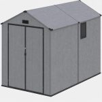 MNLR 6x10 FT Outdoor Storage Shed - Resin Shed with Floor, Window & Lockable Door for Garden Tools, Bikes & Lawn Mowers - Image 9