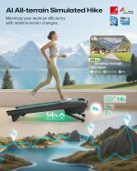 UREVO CyberPad Smart Walking Pad with 14% Auto Incline & Brushless Motor - URTM051 - Image 4