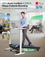 UREVO CyberPad Smart Walking Pad with 14% Auto Incline & Brushless Motor - URTM051 - Image 3