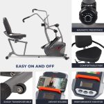 Sunny Health & Fitness Recumbent Cross Trainer with 8 Resistance Levels & SunnyFit App - SF-RBE420035 - Image 5