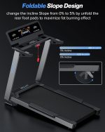 WELLFIT T24-1 Treadmill - 4.0HP Motor with 450 lb Capacity & 0-5% Incline - T24-1 - Image 6