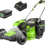 Greenworks 80V 21" Self-Propelled Lawn Mower - Cordless Electric Mower with 4.0Ah Battery & Charger, Brushless Motor, LED Headlight for Lawn Care