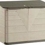 Rubbermaid Large Horizontal Resin Storage Shed - 5x4 FT Outdoor Shed with Floor, Sliding Doors & UV Protection for Patio Cushions, Garden Tools & Pool Chemicals