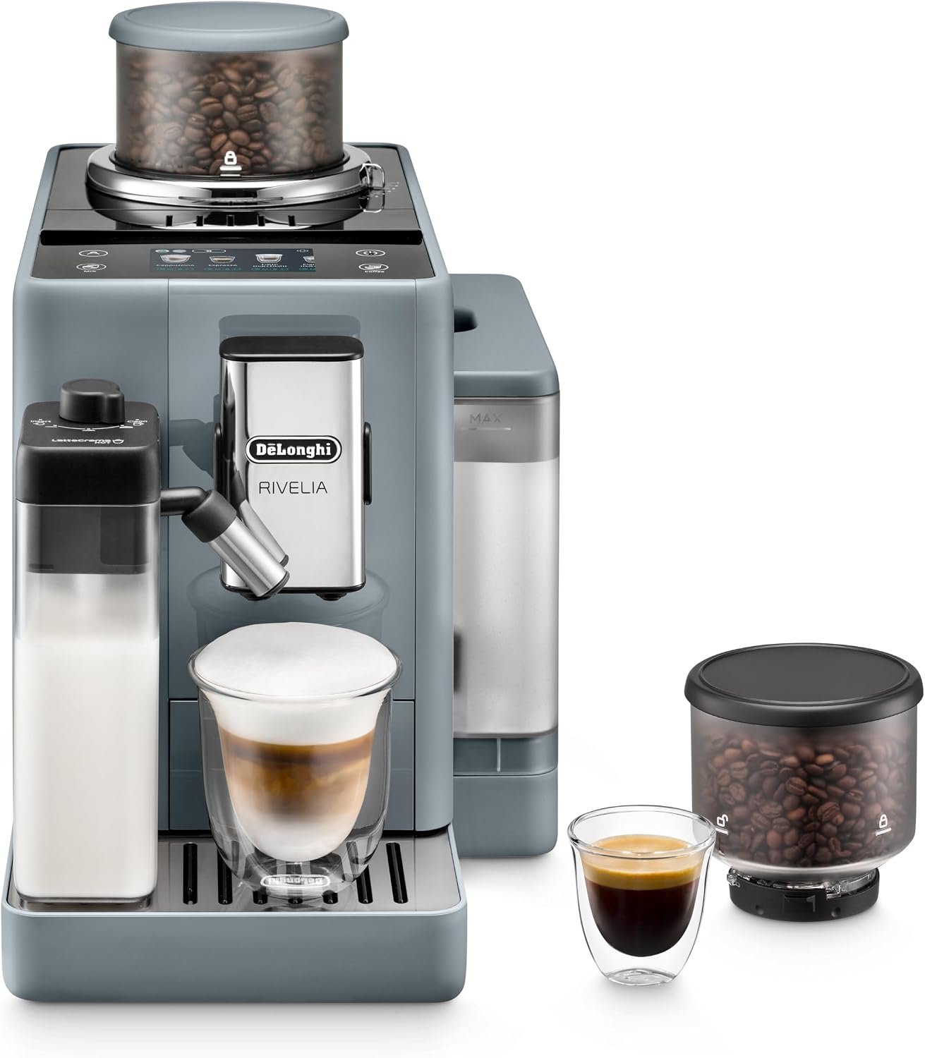 71X2Vs72d-L._AC_SL1500.jpg De'Longhi Rivelia Automatic Espresso Machine - 18 One-Touch Recipes with Dual Bean Hoppers - Image 1
