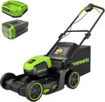 Greenworks 60V 17" Push Lawn Mower with 4.0Ah Battery & Charger - MO60L419