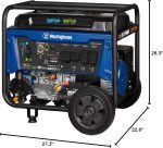 Westinghouse WGen9500DFc Dual Fuel Portable Generator - 12,500W Gas/11,200W Propane with Remote Start & CO Sensor - WGen9500DFc - Image 11