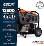Generac GP9500E Tri-Fuel Portable Generator - 12,500W Gas/11,250W Propane/9,000W NG with Electric Start & COsense - G0080631 - Image 3