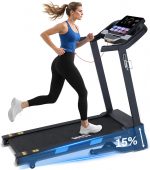 BORGUSI Auto Incline Treadmill - 3.5HP Folding Treadmill with 15% Incline & 36 Programs - USNC-CTM5314P