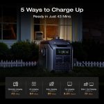 EF ECOFLOW DELTA 3 Max Plus Portable Power Station - 2,048Wh LiFePO4 with 3000W Output & 3800W X-Boost - EF-DL3-MP - Image 5