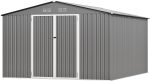 ZEXGONEST 10x12 FT Metal Storage Shed - Heavy Duty Outdoor Shed with Lockable Double Doors, Sloped Roof & Vents for Garden Tools & Equipment - Image 8