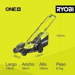 RYOBI 18V ONE+ Cordless Lawn Mower - 33cm Cutting Width - Tool Only - OLM1833B - Image 6