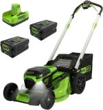 Greenworks 60V 21" Self-Propelled Lawn Mower with (2) 4.0Ah Batteries - MO60L424