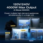 EF ECOFLOW DELTA Pro 3 Portable Power Station - 4,096Wh LiFePO4 Expandable to 48kWh with 4,000W Output & 400W Solar Panel - EFD521 - Image 8