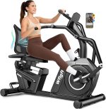 LFEYYD W215 Recumbent Exercise Bike with 16 Resistance Levels & 450 lb Capacity - W215