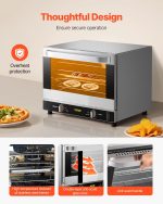 VEVOR Commercial Convection Oven - 47L/43Qt Countertop Oven with 1600W Power & 4-Tier Interior - FD-47 - Image 6