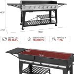 Royal Gourmet 8-Burner Propane Gas Grill - 104,000 BTU with Dual Cooking Systems & 969 Sq In Cooking Area - GB8001B - Image 3