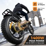 Jasion X-Hunter Folding Electric Bike - 1400W Peak Motor with 48V 13Ah Battery & 70 Mile Range - X-Hunter - Image 2