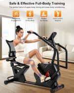 Kawnina Recumbent Exercise Bike with 16 Resistance Levels & 420 lb Capacity - USNC-CBK2412 - Image 2
